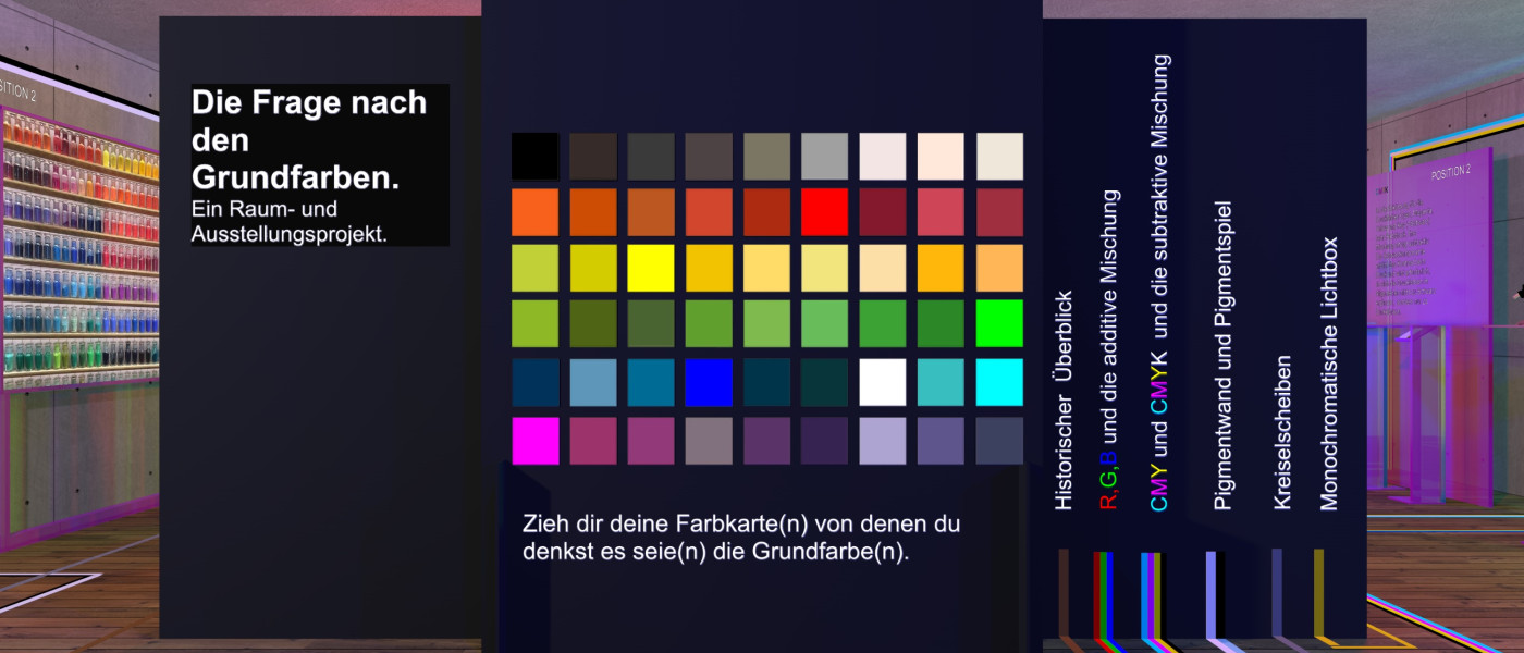 Bachelorarbeit: "Die Frage nach den Grundfarben. Ein Raum- und Ausstellungsprojekt"