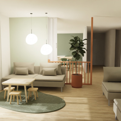 Grundlagen der Innenraumgestaltung: "Das zweite Zuhause - ein soziales Literaturcafe in Heckinghausen"