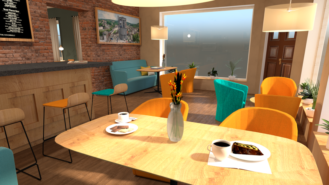 Grundlagen der Innenraumgestaltung: "Das zweite Zuhause - ein soziales Literaturcafe in Heckinghausen"