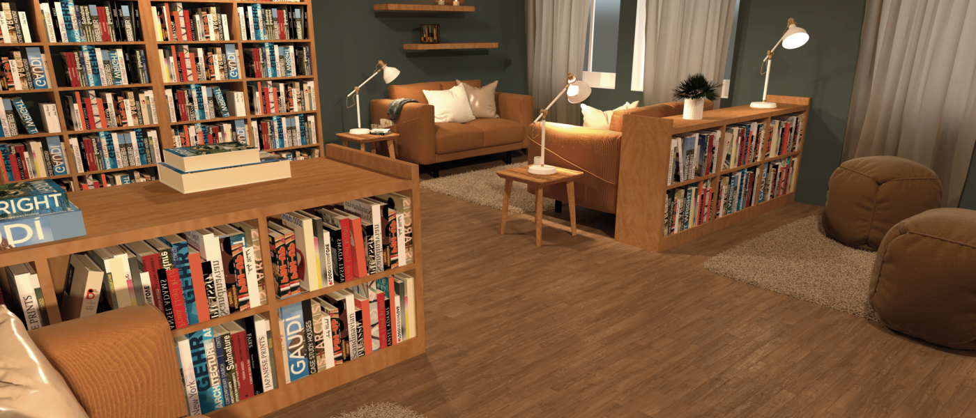 Grundlagen der Innenraumgestaltung: "Das zweite Zuhause - ein soziales Literaturcafe in Heckinghausen"