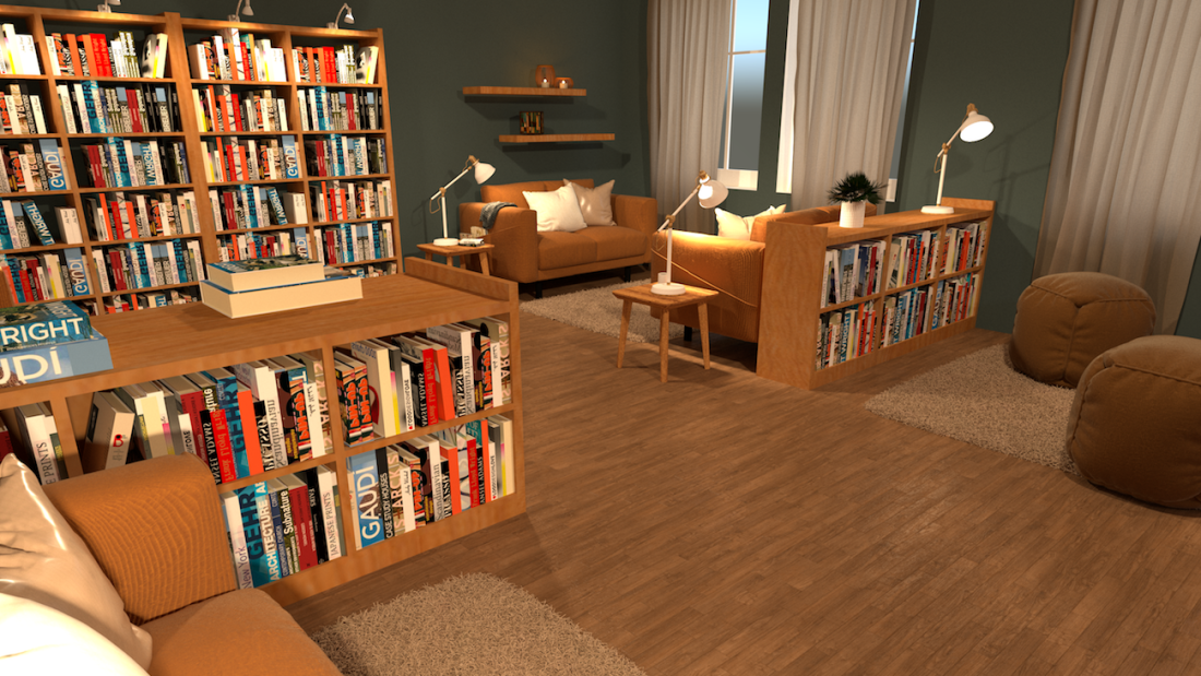 Grundlagen der Innenraumgestaltung: "Das zweite Zuhause - ein soziales Literaturcafe in Heckinghausen"