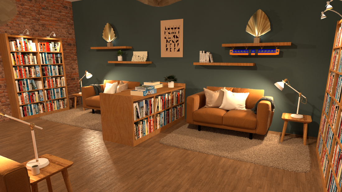 Grundlagen der Innenraumgestaltung: "Das zweite Zuhause - ein soziales Literaturcafe in Heckinghausen"