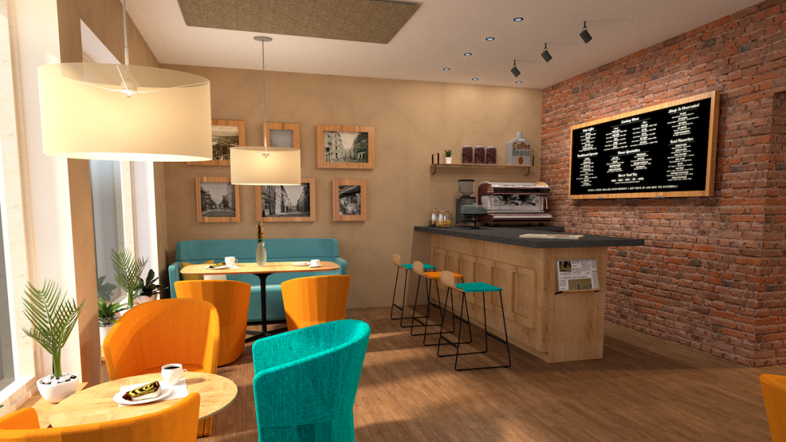 Grundlagen der Innenraumgestaltung: "Das zweite Zuhause - ein soziales Literaturcafe in Heckinghausen"