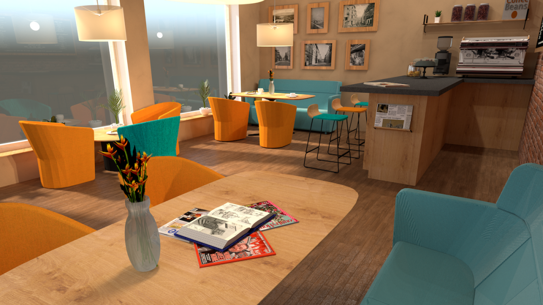 Grundlagen der Innenraumgestaltung: "Das zweite Zuhause - ein soziales Literaturcafe in Heckinghausen"