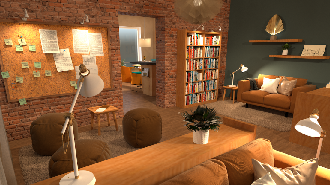 Grundlagen der Innenraumgestaltung: "Das zweite Zuhause - ein soziales Literaturcafe in Heckinghausen"