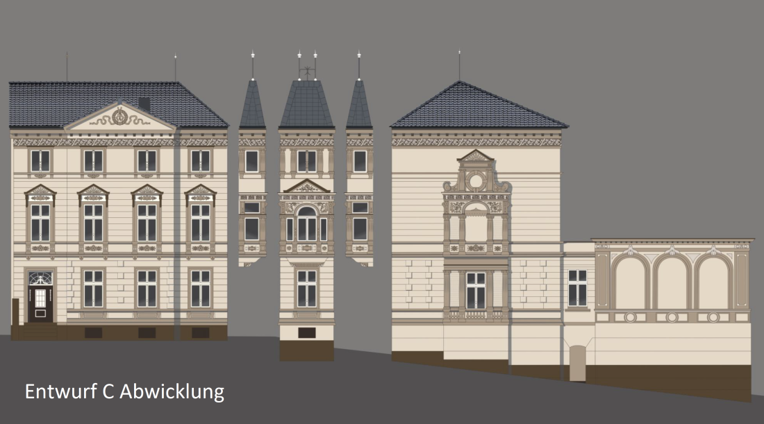 Grundlagen der Außenraumgestaltung: "Fassadengestaltung Villa Bremme in Wuppertal"