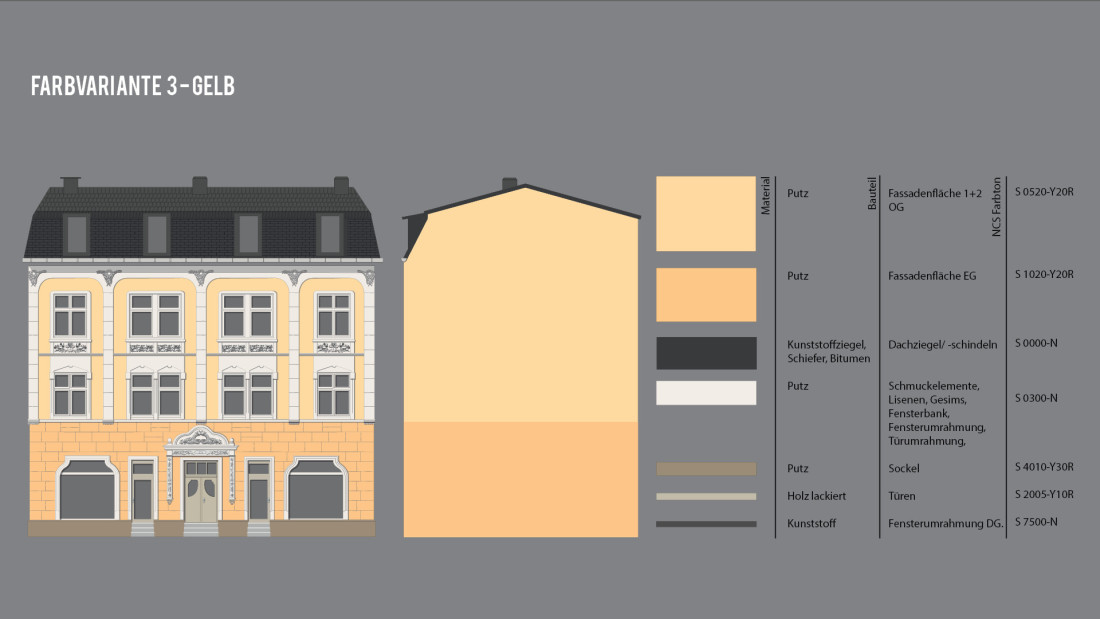Grundlagen der Au&szlig;enraumgestaltung: "Ein Wohnhaus - vier Farbentw&uuml;rfe"
