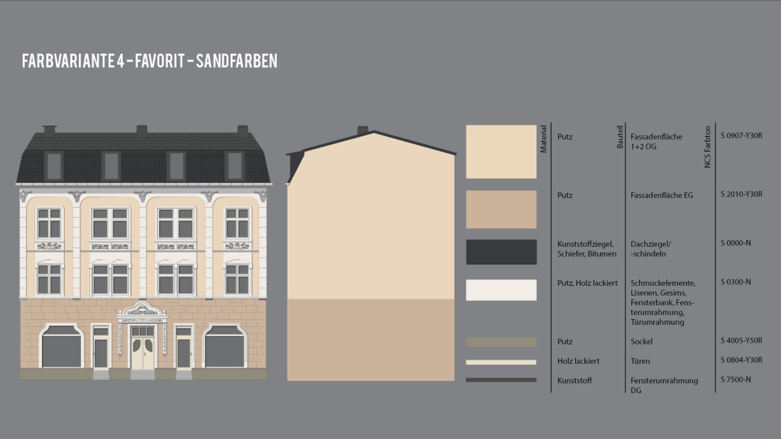 Grundlagen der Au&szlig;enraumgestaltung: "Ein Wohnhaus - vier Farbentw&uuml;rfe"