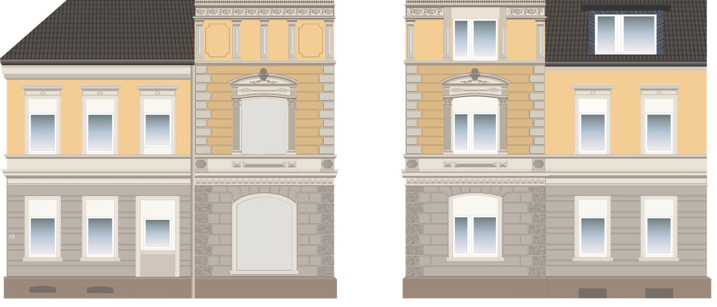 Grundlagen der Farb- und Raumgestaltung des Au&szlig;enraums: "Farbgestaltung eines Baudenkmals im Eltingviertel"