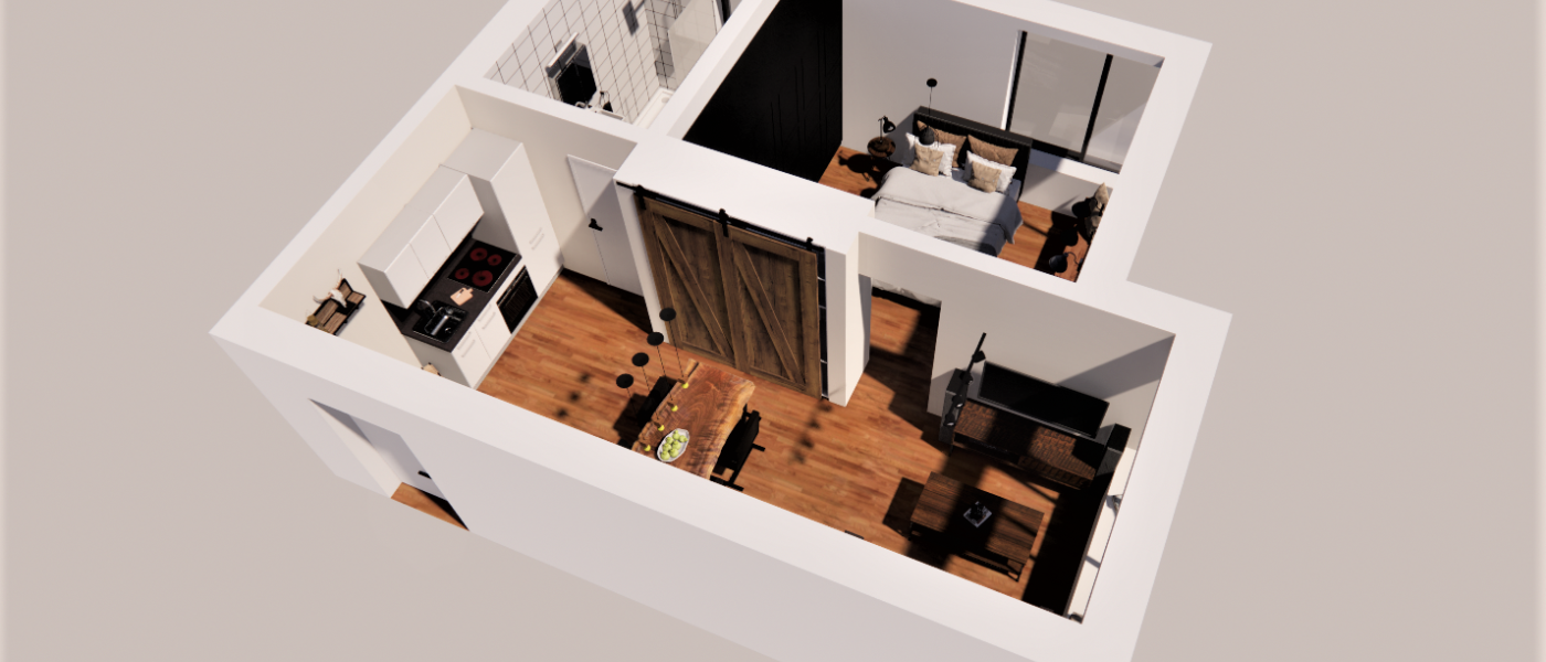 Grundlagen der Innenraumgestaltung: "Wohnkonzept Lucas"