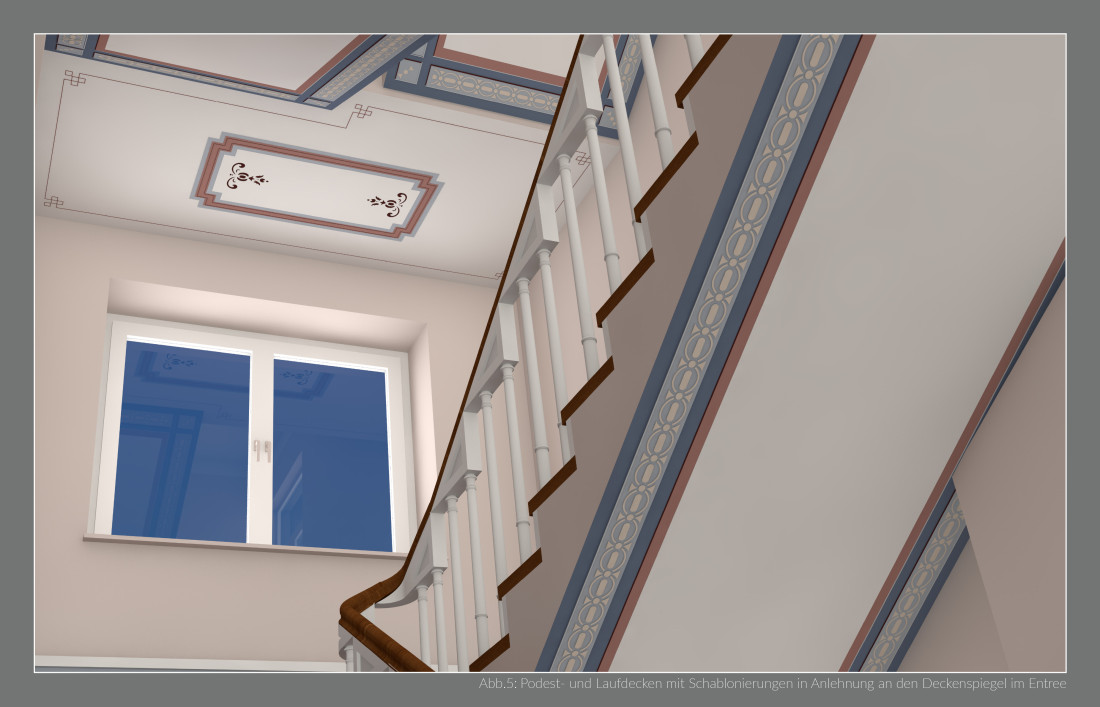 Techniken der Restauration, Imitation und Dekoration am Beispiel eines historischen Treppenhauses
