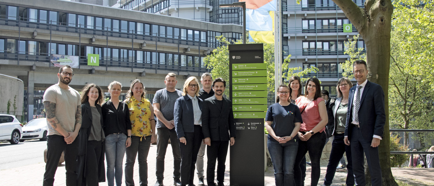 Neues Wegeleitsystem f&uuml;r den Campus Grifflenberg